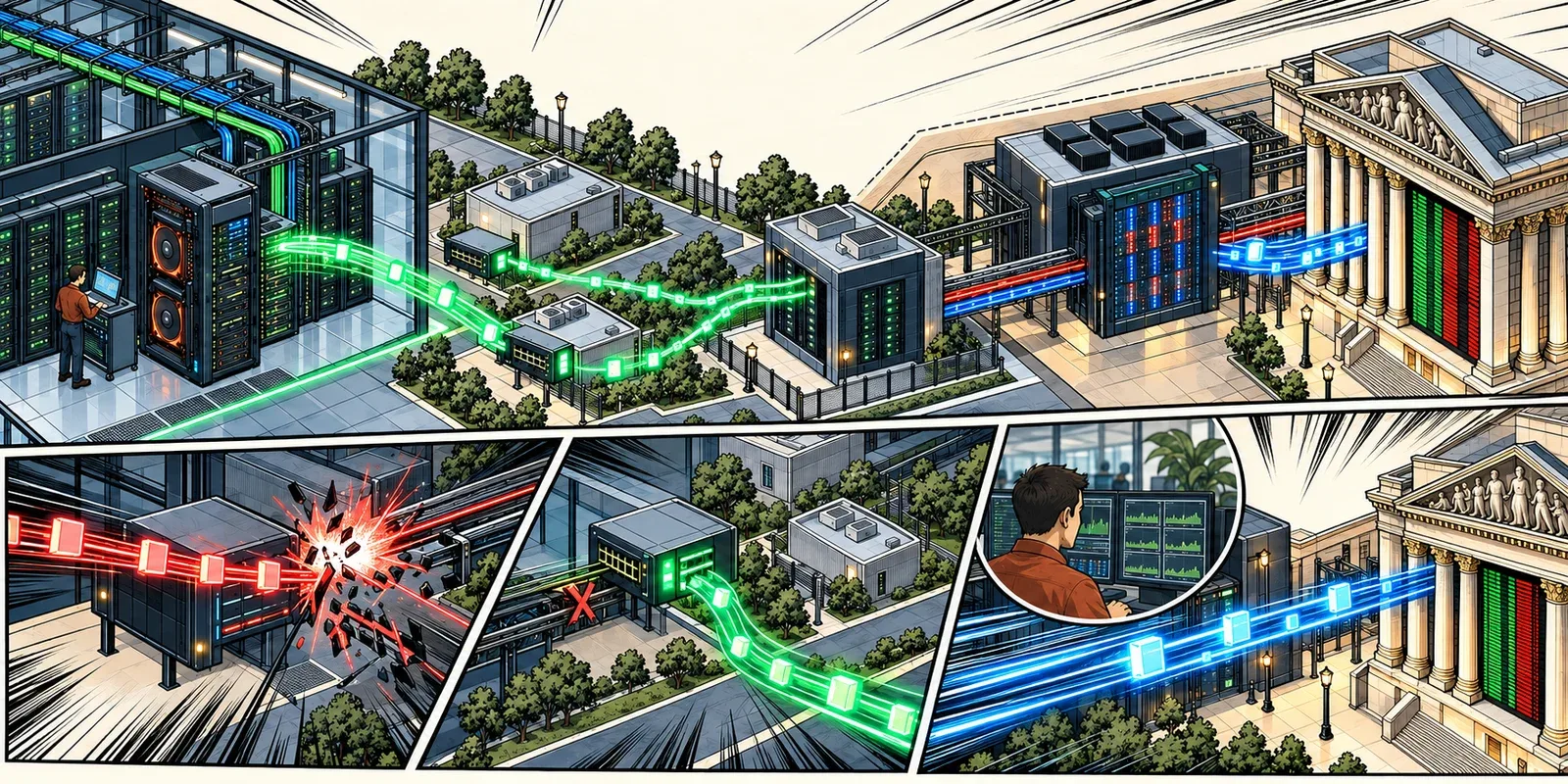 Fast compute and a short stable route improve the controllable front of the order path